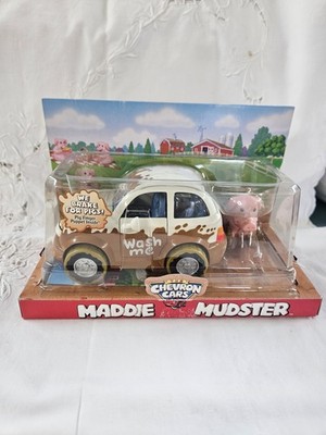 Chevron Cars Maddie Mudster With pig Collectible Toy Car 2004 NEW