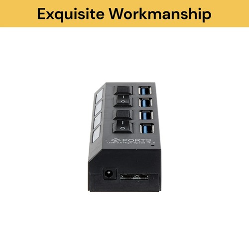 4/7 Ports USB 3.0 HUB Powered + High Speed Splitter Extender PC AC Cable Adapter - Picture 12 of 19