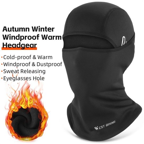 WEST BIKING Gorra Deportes de Invierno Polar Motocicleta Pasamontañas Cuello Calentador Arnés - Imagen 3 de 20