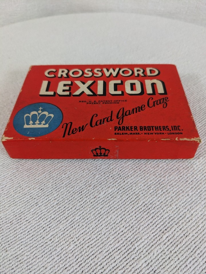 Vintage 1937 Parker Brothers Crossword Lexicon 53 Card Game eBay