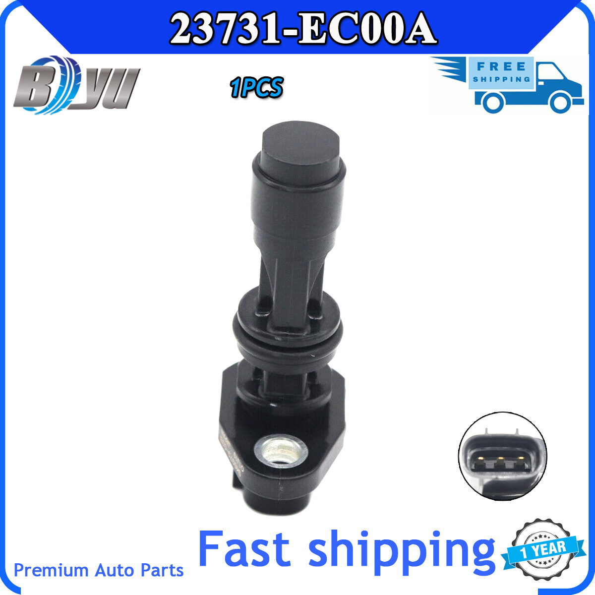 23731-EC00A Crankshaft Position Sensor 949979-033 for NISSAN
