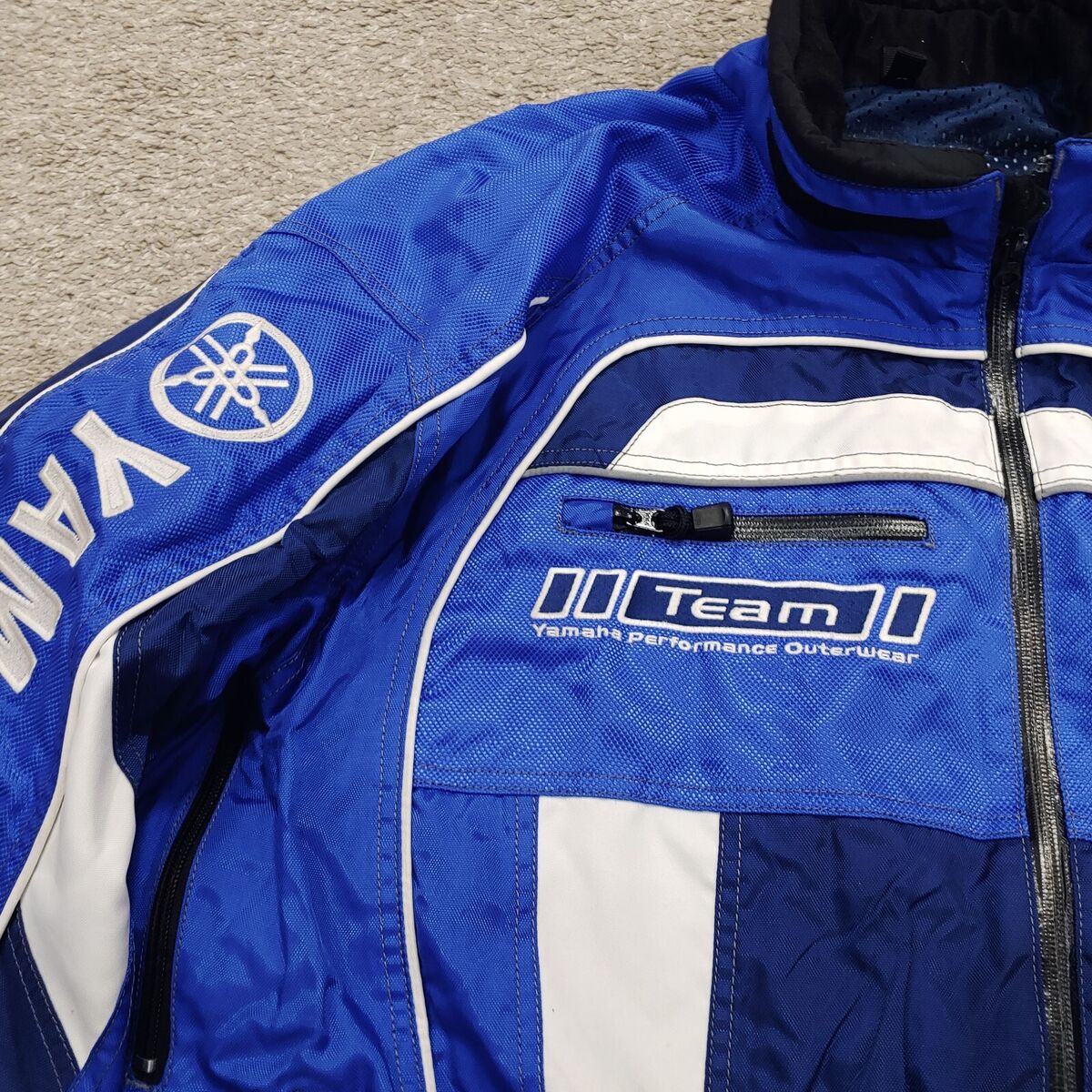 Vintage Yamaha Team Race Zip Jacket Blue Mens Size L Vintage Yamaha Team Race Zip Jacket Blue Mens Size L
