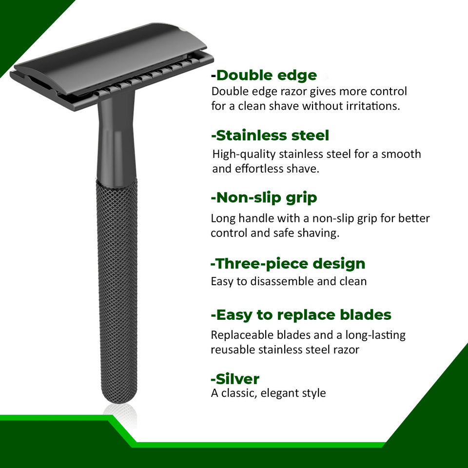 Traditional Classic Rose Gold Double Edge Shaving Safety Razor for ...
