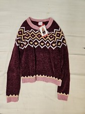 Zunie Girl Youth Girl's Long Sleeve Soft Chenille Holiday Sweater