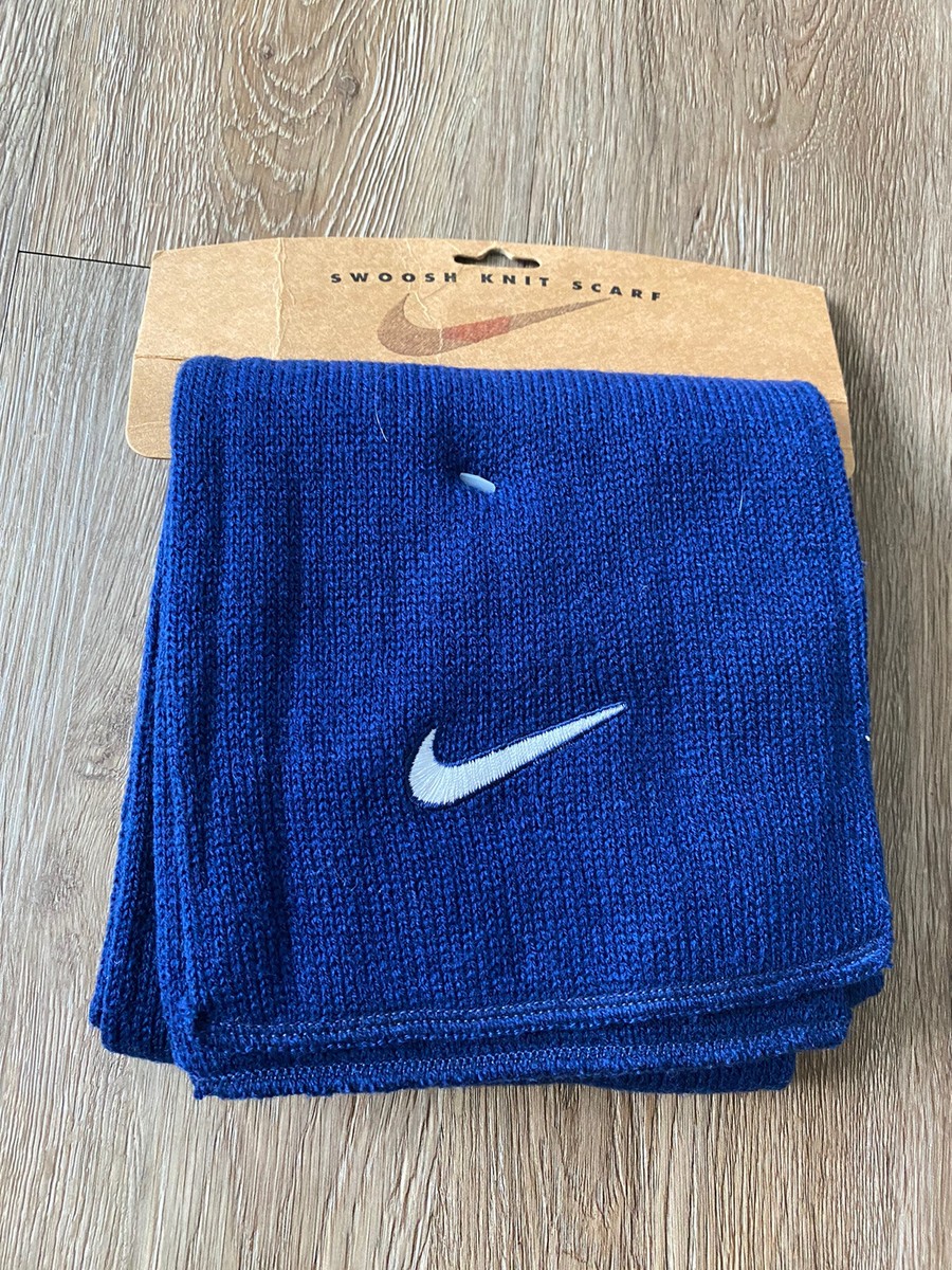 Nike Sport Scarf OSFM Unisex Knitted Blue Embroidered Late Nike Sport Scarf OSFM Unisex Knitted Blue Embroidered Late