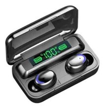 Bluetooth TWS 5.1 True Wireless Stereo Earbuds Headphones with Power Bank BLACK