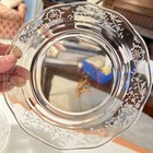 8 Fostoria Navarre Clear Salad Plates 7 1/2" Plate Set Stem 6016 Etch 327 Glass — photo 3