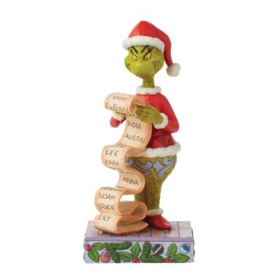 Jim Shore Christmas The Grinch Holding Naughty Nice List Figurine 6015217
