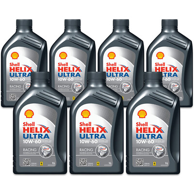 7x Shell Helix Ultra Racing 10W-60 VW 501.01 505.00 Ferrari BMW M Motoröl 1L