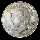 1922 Peace Dollar Silver ---- GEM BU+ Condition Toned Coin ---- #825K