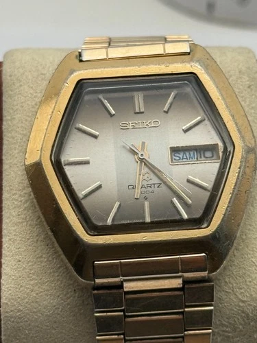 SEIKO 0903-5009 37mm Quartz Day-Date Vintage – Not Working, Repair/Parts