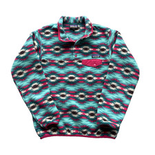 Patagonia Synchilla Snap T Fleece Sweater Pullover Aztec Pattern Women's Medium