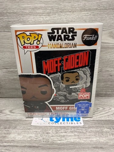 New Funko Pop Star Wars Moff Gideon GITD Bobble-Head Figure & Large T-Shirt NIB