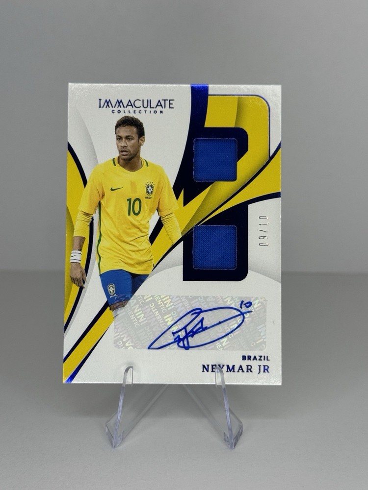 Neymar Jr Patch Autograph /10 Panini Immaculate Brazil Brazil