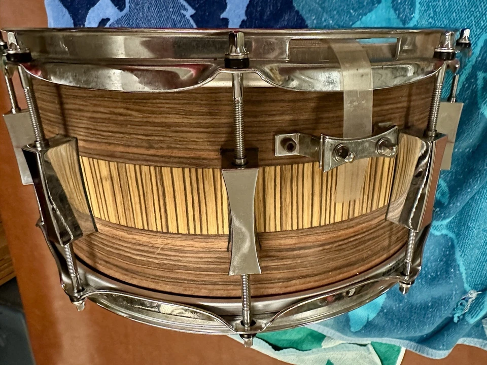 Pork Pie Rosewood Zebra Maple Snare Drum Rosewood Zebra, 6.5x14 - Image 4 of 4