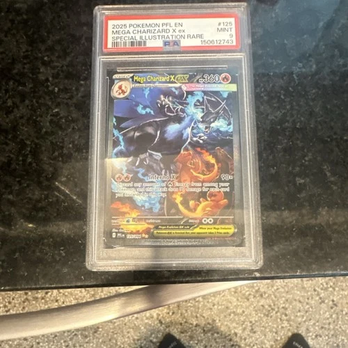 Pokémon Mega Charizard X Ex 125/094 Phantasmal Flames Holo PSA 9 Special Illust…