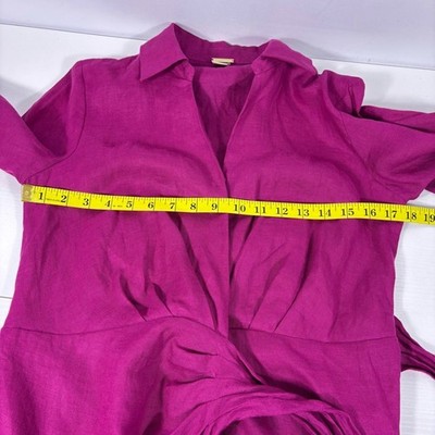 knee length dresses for ladies Organic linen wrap dress Mika – BalticLinen main image 0