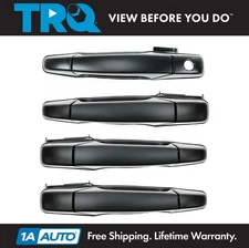 TRQ Black Outside Exterior Door Handle Set of 4 for GM Pickup SUV