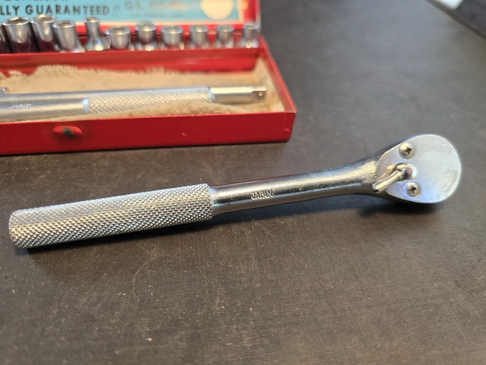 Socket Wrench Set 16 Pc. Mark I No. 1162 1/4" Drive Japan G.L. Co. Los Angeles  - Image 3 of 4