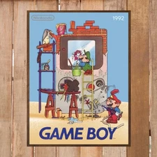 NES Poster Game Boy 1992 Nintendo Mario  Poster  Wall Art decor 18x24 in 