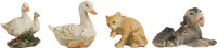 KrippenzubehöR Tierset 4-Teilig Polyresin HöHe 3,3 Cm Deko Figuren