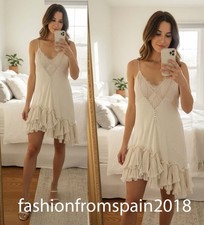 ZARA NEW WOMAN SHORT ASYMMETRIC RUFFLED DRESS THE ITEM ECRU XS-L 2283/135/712