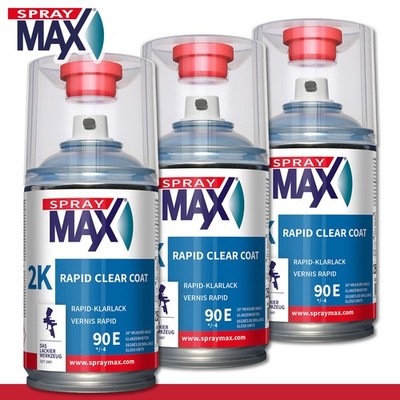 Kwasny SprayMax 3x 250 ml 2K Rapid Klarlack Spot Repair sehr witterungsbeständig