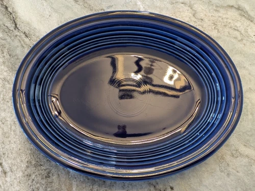 Vintage Fiesta Homer Laughlin  11-1/2" Serving Platter - Sapphire Blue