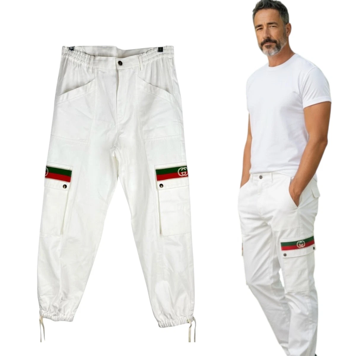 Gucci White Regular Size Pants for Men for sale | eBay
