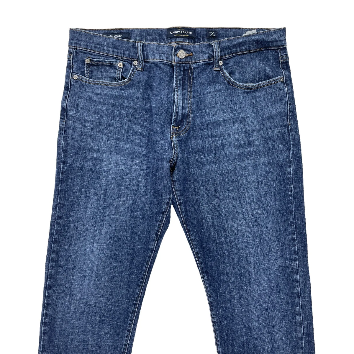 Lucky Brand 221 Straight Medium Wash Denim Blue Jeans Men s 36x29