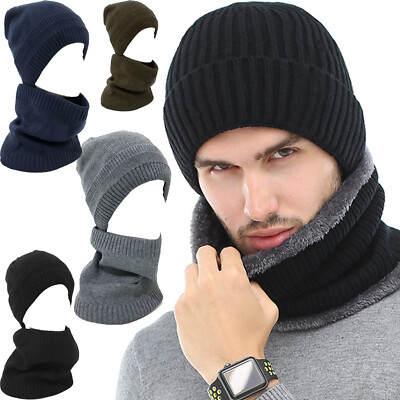 Set Cappello Scaldacollo Uomo Completo CALDISSIMO con imbottitura D0784  D0785