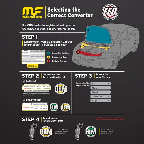 MagnaFlow 51305-FU for 2002-2003 Acura CL Base - Picture 2 of 4
