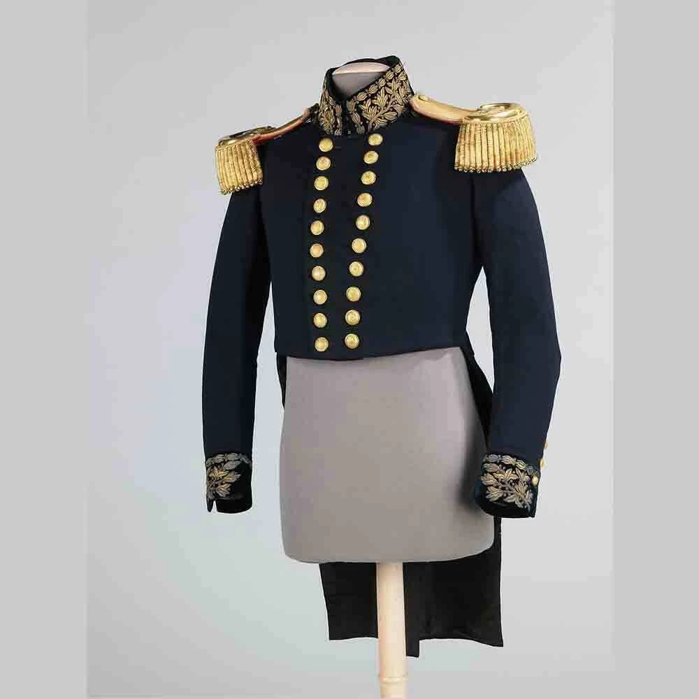 New Men s Military Navy officer bridge coat Wool Jacket TailCoat Expedited Ship