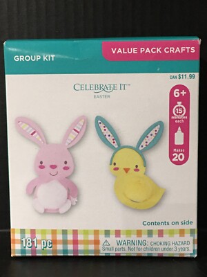 Easter Kids Craft Bunny Chic 181pc Age 6+ Celebrate It New