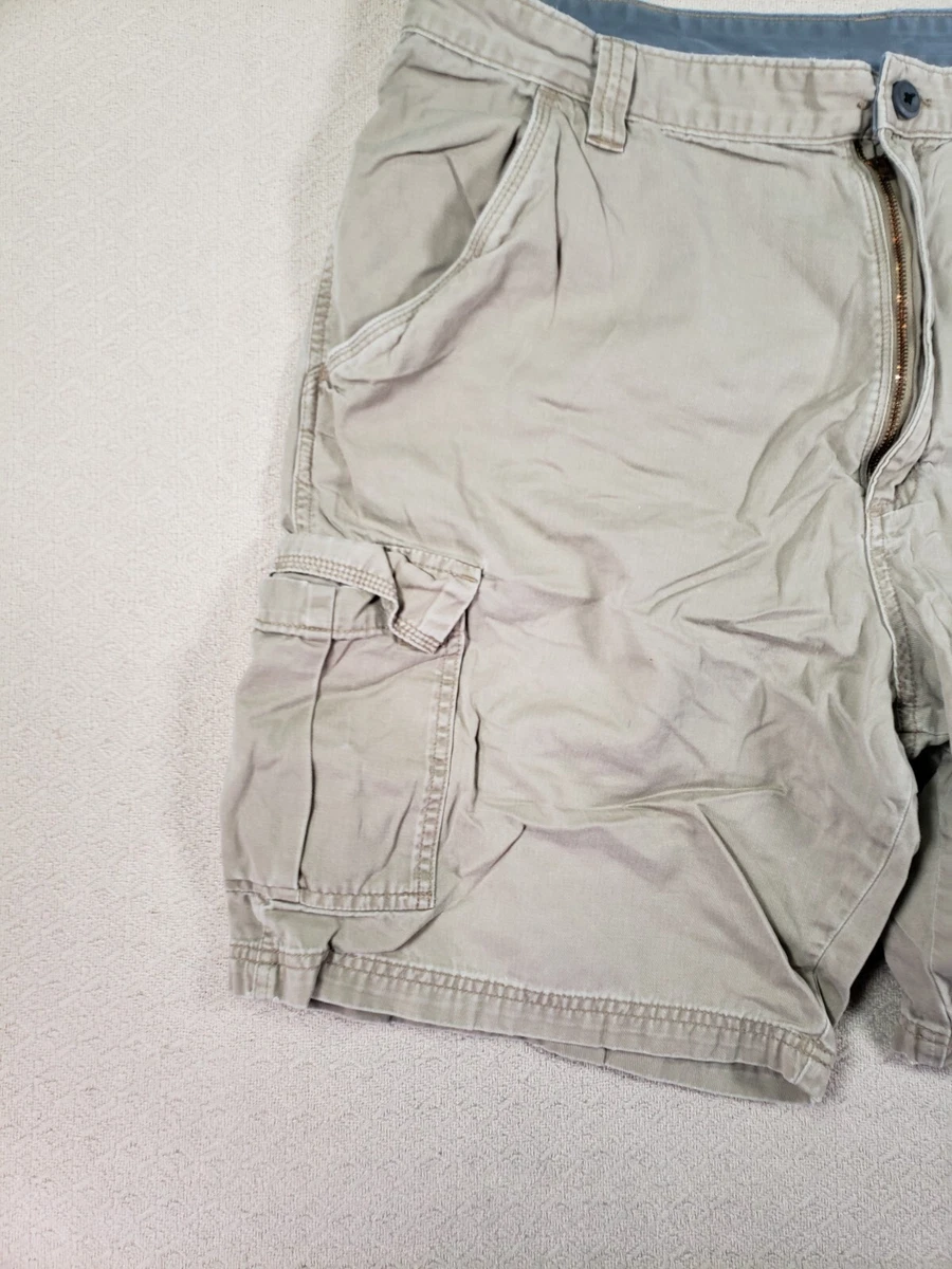 Wrangler Shorts Mens 38 Cargo Beige Outdoor Mid Rise Cotton Sport