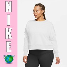 Nike Therma Cropped Fleece Laced Training Crew Women's Top Size 2X Plus Size