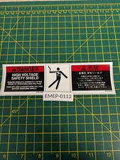 Applied Materials Implanter XR9500 "Danger High Voltage Safety Shield" Sticker