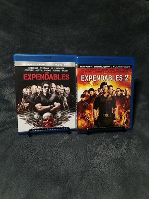 The Expendables 1 & 2 Movies (Blu-ray) Stallone Statham Bruce Willis