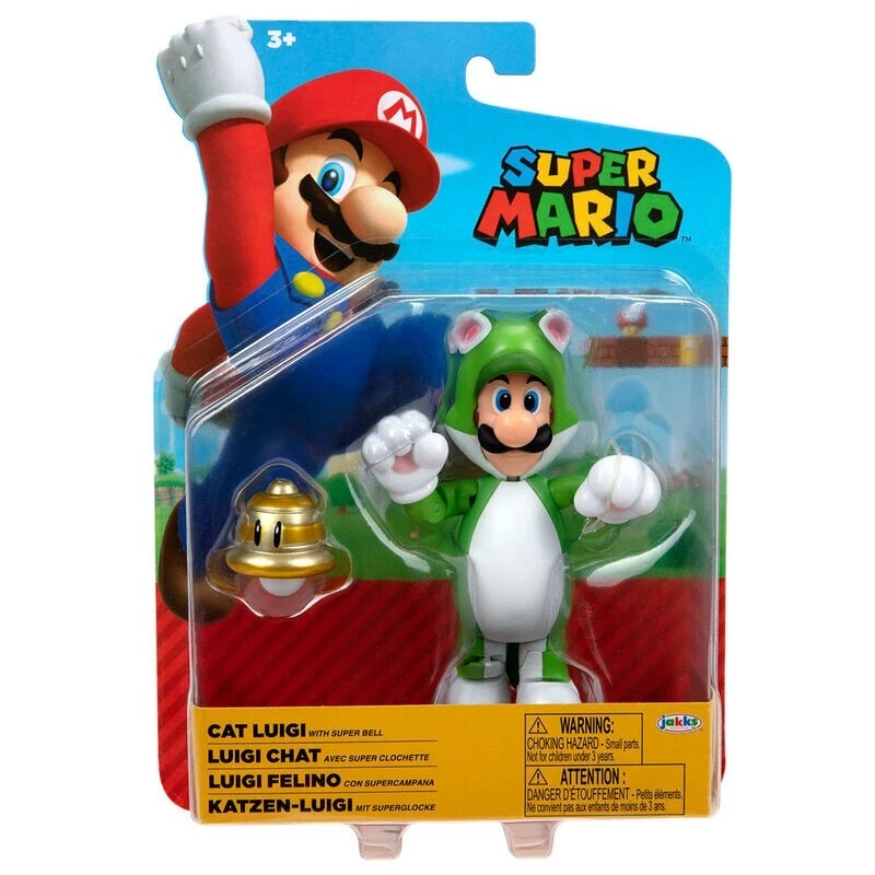 Jakks Super Mario 4 Inch World of Nintendo Series Cat Luigi
