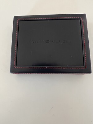 Tommy Hilfiger Black Leather Billfold RFID Protection Wallet 