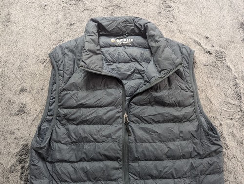Heat Keep Puffer Sleeveless Vest Women's Size Small Gray - Picture 2 of 11