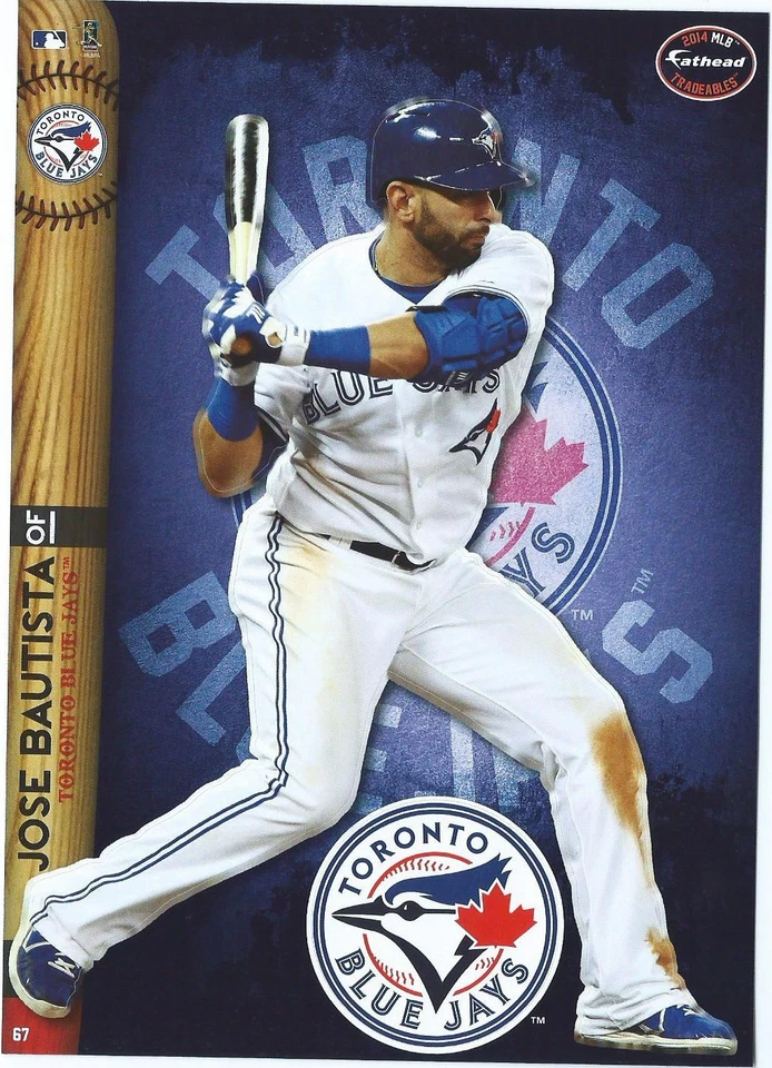 PEGATINA EXTRAÍBLE JOSE BAUTISTA TORONTO BLUE JAYS FATHEAD INTERCAMBIABLES 2013 #31 Foto 4 de 4