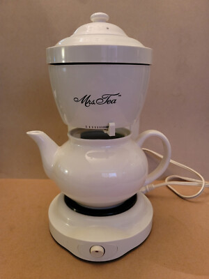 MRS TEA BY MR COFFEE 6 CUP AUTOMATIC HOT TEA MAKER CERAMIC POT, WHITE - USED