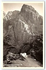 Strlpsenjochhaus Refuge Mt Totenkirchl Wilden Kaiser RPPC Postcard