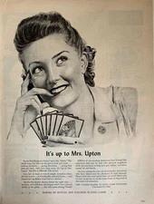 Vintage 1940s The US Playing Card Company Ad