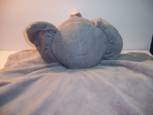 BABY BOOM - Elephant Baby Mat Blanket - Pink Satin/ Gray PLUSH TOY - EX. - Picture 4 of 5