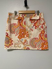 VTG tommy hilfiger 6 P Petite mini skirt paisley y2k retro rainbow Funky 2004