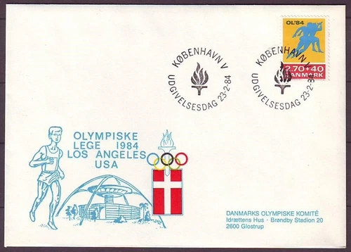 d6572/ Denmark Olympic FDC Cover 1984