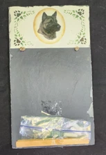 Akita Slate Message Chalk board With leather hanging hook and chalks