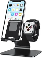 Black Portable Electronic Device Stand For Iphone Apple Watch And Tablets
